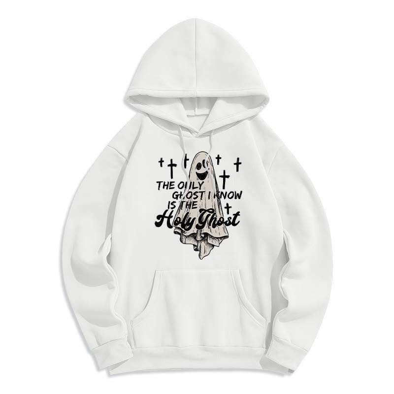 Christianartworkshop Holy Ghost and Cross Gospel Fusion Fleece Lined Polyester Hoodie - White - 2XL - image 3