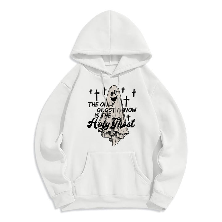 Christianartworkshop Holy Ghost and Cross Gospel Fusion Fleece Lined Polyester Hoodie - White - 2XL - image 3