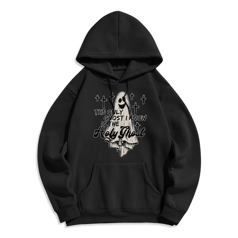 Christianartworkshop Holy Ghost and Cross Gospel Fusion Fleece Lined Polyester Hoodie - Black - 2XL - image 7
