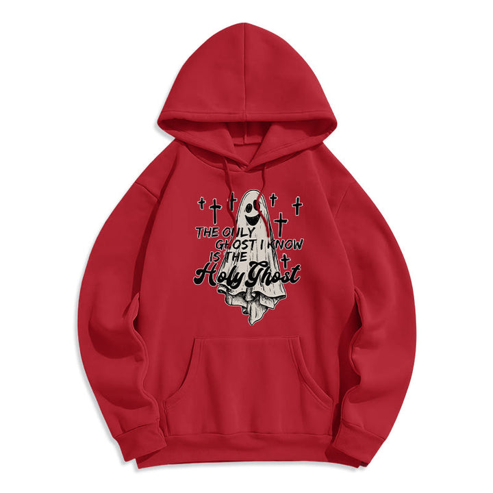 Christianartworkshop Holy Ghost and Cross Gospel Fusion Fleece Lined Polyester Hoodie - Red - 2XL - image 1