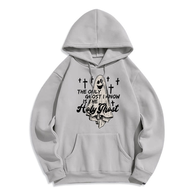 Christianartworkshop Holy Ghost and Cross Gospel Fusion Fleece Lined Polyester Hoodie - Grey - 2XL - image 5