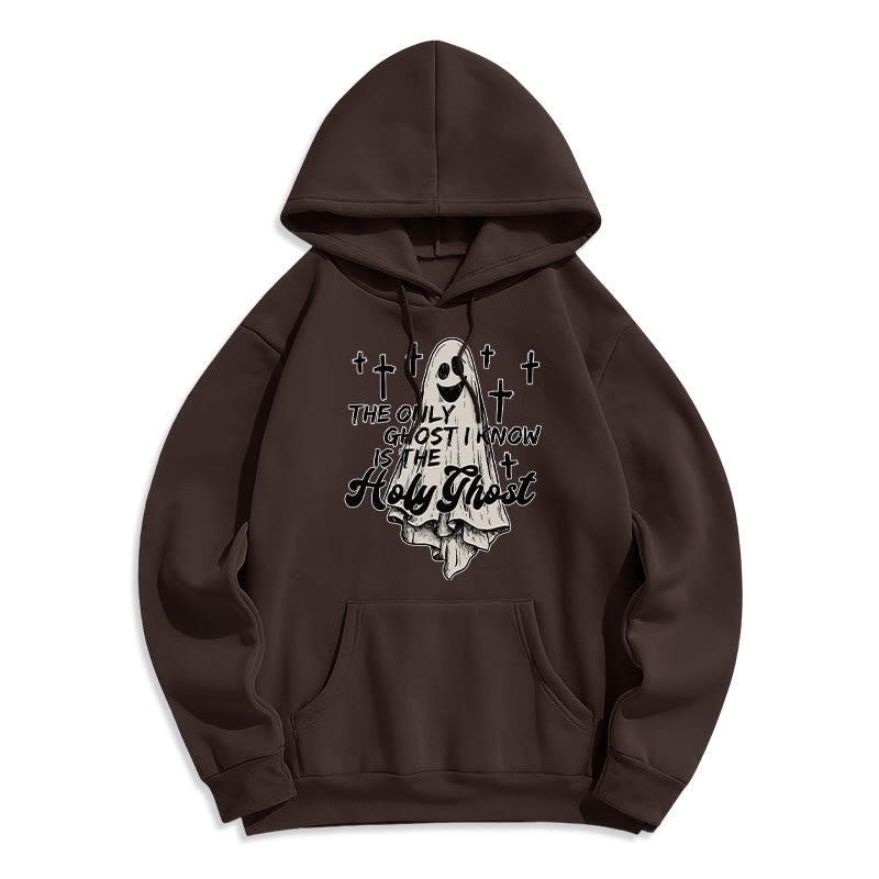 Christianartworkshop Holy Ghost and Cross Gospel Fusion Fleece Lined Polyester Hoodie - Brown - 2XL - image 9