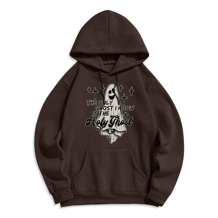 Christianartworkshop Holy Ghost and Cross Gospel Fusion Fleece Lined Polyester Hoodie - Brown - 2XL - image 9