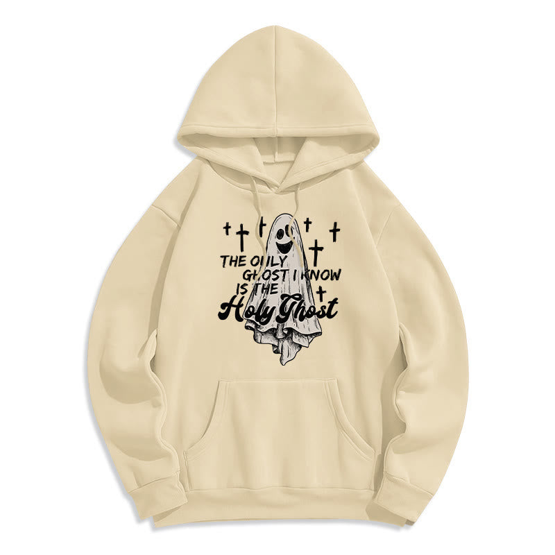 Christianartworkshop Holy Ghost and Cross Gospel Fusion Fleece Lined Polyester Hoodie - Beige - 2XL - image 4