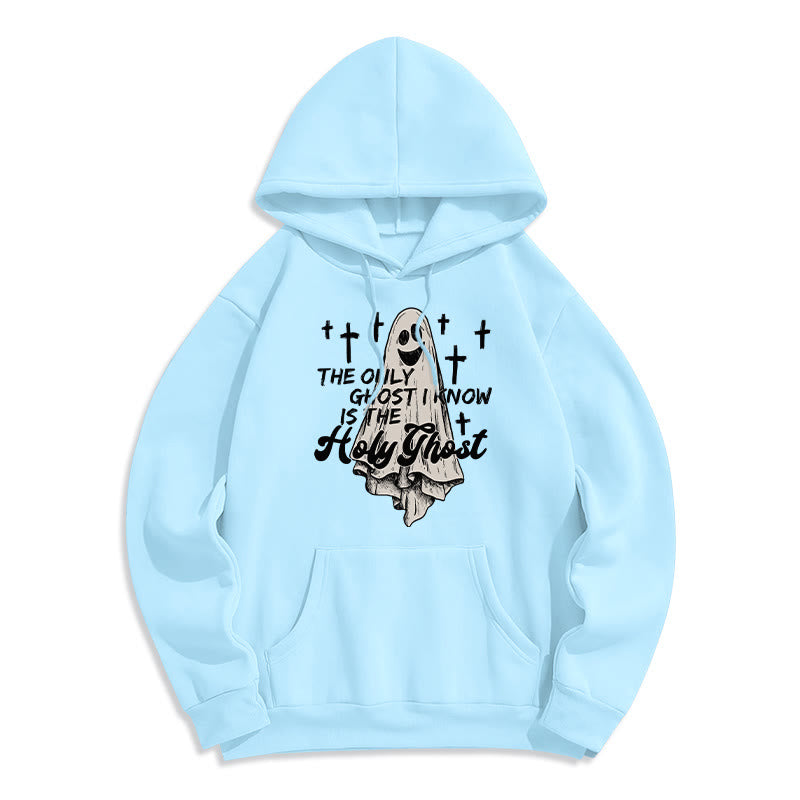 Christianartworkshop Holy Ghost and Cross Gospel Fusion Fleece Lined Polyester Hoodie - Blue - 2XL - image 6