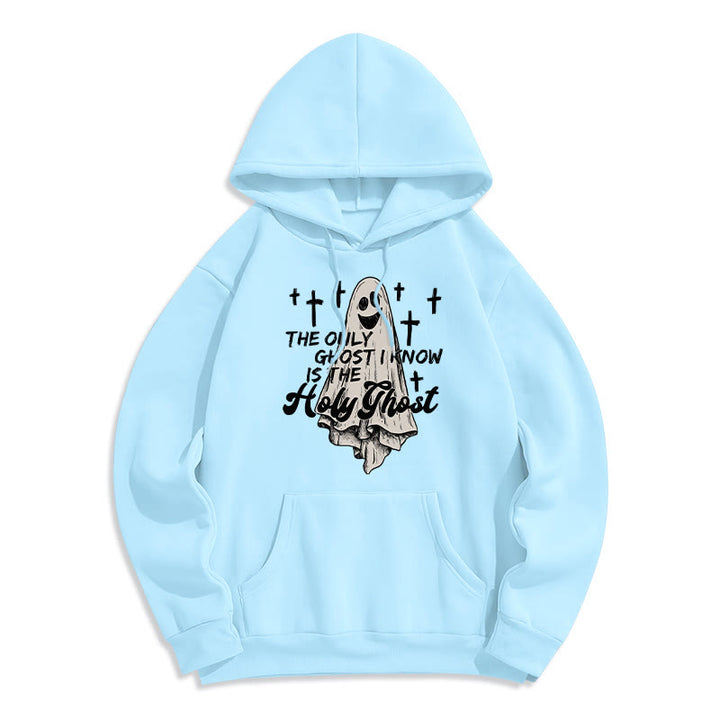 Christianartworkshop Holy Ghost and Cross Gospel Fusion Fleece Lined Polyester Hoodie - Blue - 2XL - image 6