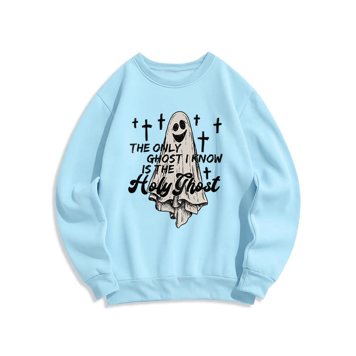 Christianartworkshop Holy Ghost and Cross Gospel Fusion Fleece Lined Polyester Sweatshirt - Blue - 2XL - image 3