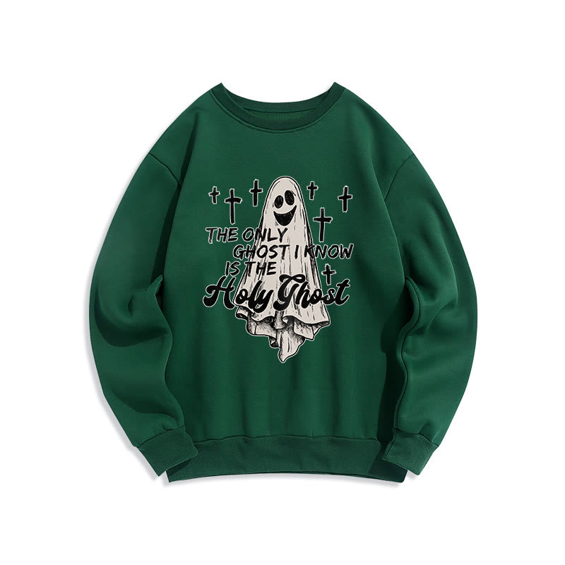 Christianartworkshop Holy Ghost and Cross Gospel Fusion Fleece Lined Polyester Sweatshirt - Green - 2XL - image 6