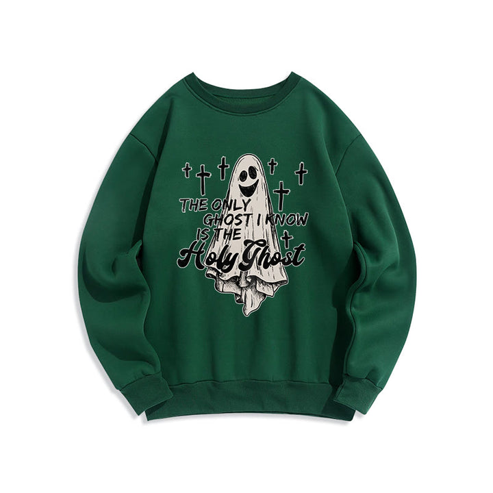 Christianartworkshop Holy Ghost and Cross Gospel Fusion Fleece Lined Polyester Sweatshirt - Green - 2XL - image 6