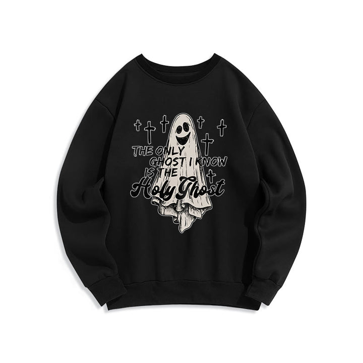 Christianartworkshop Holy Ghost and Cross Gospel Fusion Fleece Lined Polyester Sweatshirt - Black - 2XL - image 5