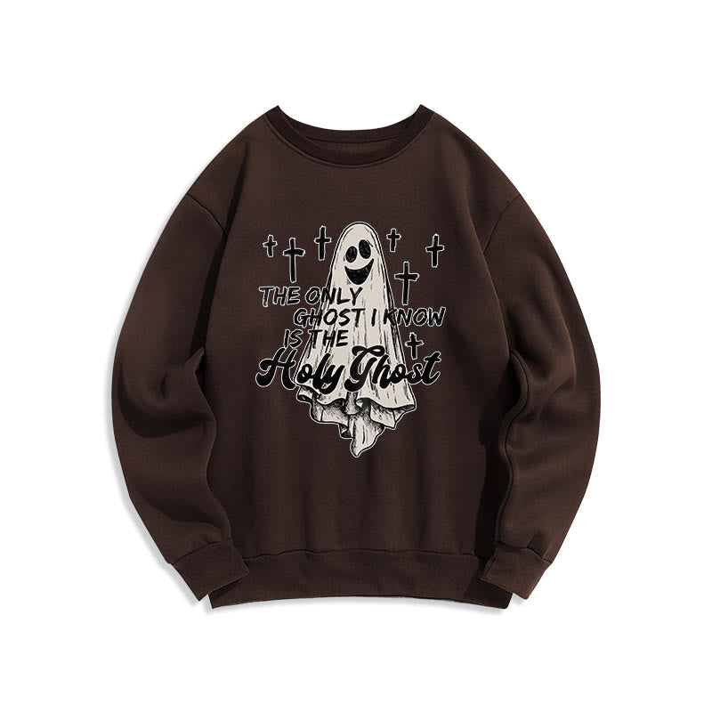 Christianartworkshop Holy Ghost and Cross Gospel Fusion Fleece Lined Polyester Sweatshirt - Brown - 2XL - image 7