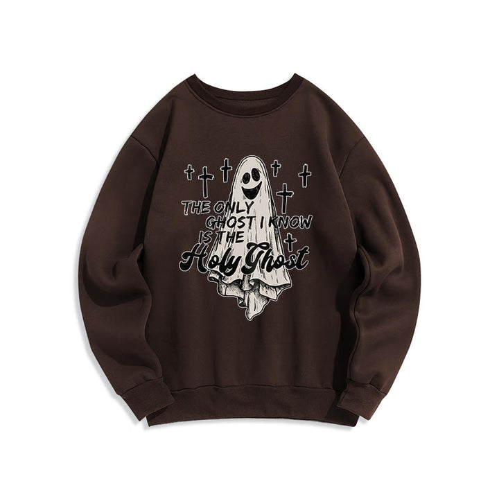 Christianartworkshop Holy Ghost and Cross Gospel Fusion Fleece Lined Polyester Sweatshirt - Brown - 2XL - image 7