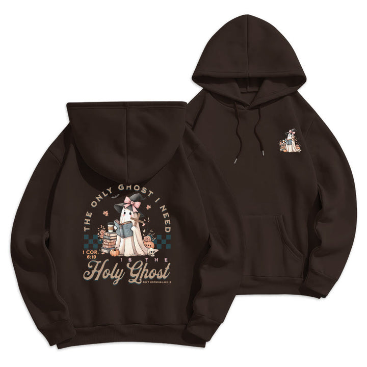 Christianartworkshop Holy Ghost Witchy Chic Fleece Lined Polyester Hoodie - Brown - 2XL - image 6