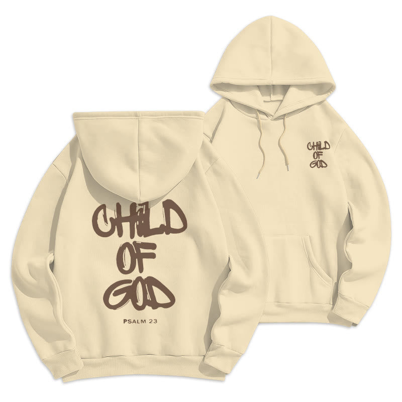 Christianartworkshop Faith Graffiti Child of God Fleece Lined Polyester Hoodie - Beige - 2XL - image 4