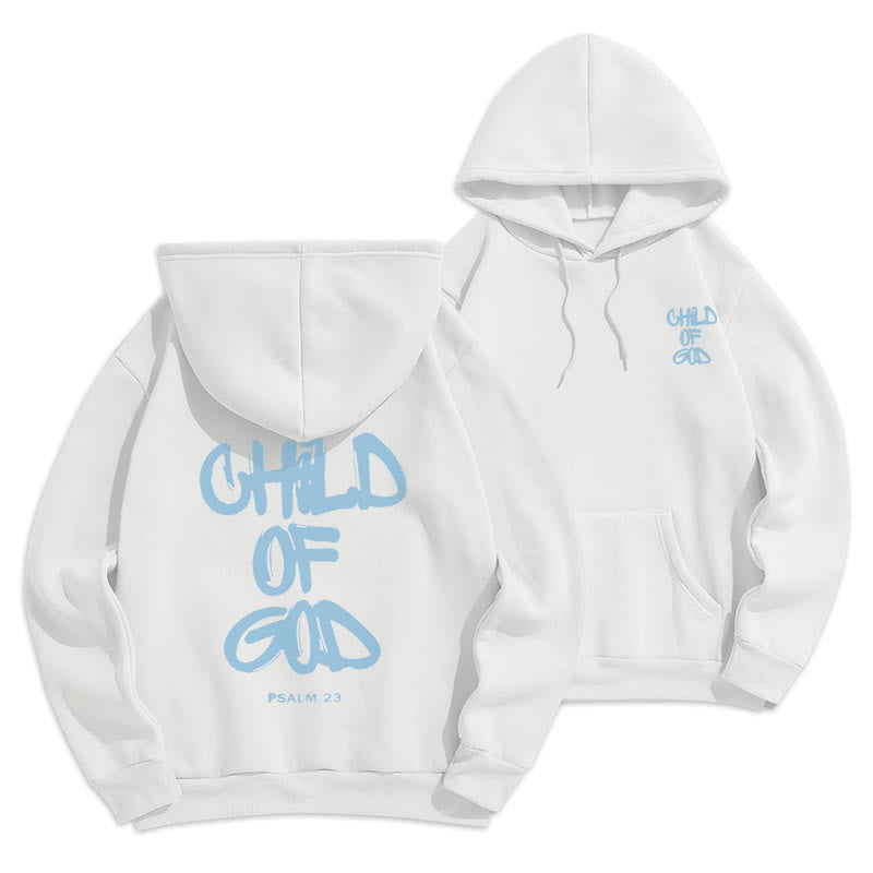 Christianartworkshop Faith Graffiti Child of God Fleece Lined Polyester Hoodie - White - 2XL - image 1
