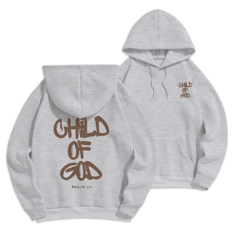 Christianartworkshop Faith Graffiti Child of God Fleece Lined Polyester Hoodie - Grey - 2XL - image 7