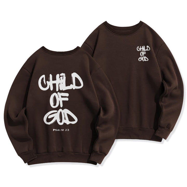 Christianartworkshop Faith Graffiti Child of God Fleece Lined Polyester Sweatshirt - Brown - 2XL - image 7