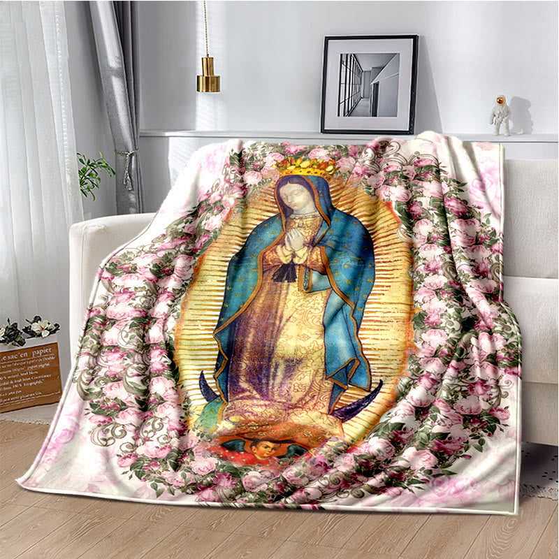 Christianartworkshop Blessed Virgin of Guadalupe Cozy Flannel Blanket: Warmth for Your Home - 264x228cm - B - image 2