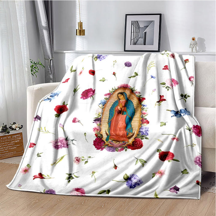 Christianartworkshop Blessed Virgin of Guadalupe Cozy Flannel Blanket: Warmth for Your Home - 264x228cm - D - image 4