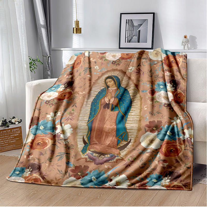 Christianartworkshop Blessed Virgin of Guadalupe Cozy Flannel Blanket: Warmth for Your Home - 264x228cm - E - image 5