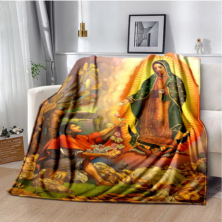 Christianartworkshop Blessed Virgin of Guadalupe Cozy Flannel Blanket: Warmth for Your Home - 264x228cm - F - image 6