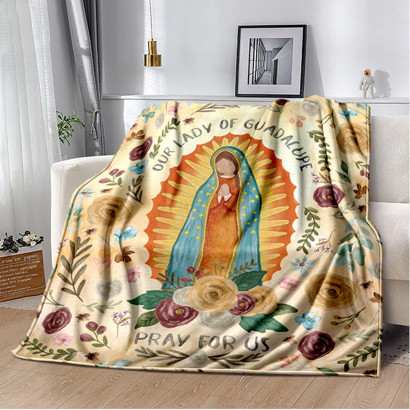 Christianartworkshop Blessed Virgin of Guadalupe Cozy Flannel Blanket: Warmth for Your Home - 264x228cm - H - image 8