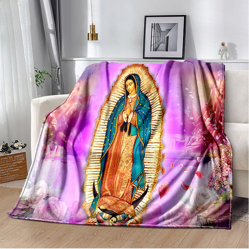 Christianartworkshop Blessed Virgin of Guadalupe Cozy Flannel Blanket: Warmth for Your Home - 264x228cm - I - image 9