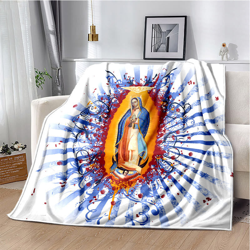 Christianartworkshop Virgin of Guadalupe Religiou Flannel Blanket: Spiritual Comfort for Home - 264x228cm - A - image 1