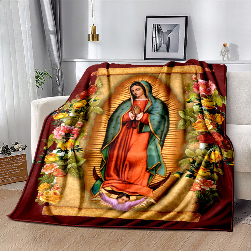 Christianartworkshop Virgin of Guadalupe Religiou Flannel Blanket: Spiritual Comfort for Home - 264x228cm - B - image 2