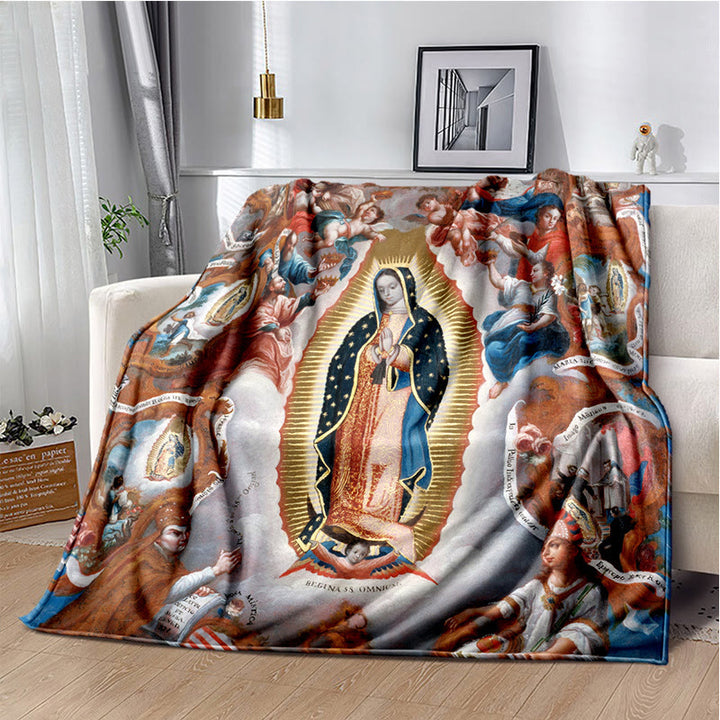 Christianartworkshop Virgin of Guadalupe Religiou Flannel Blanket: Spiritual Comfort for Home - 264x228cm - C - image 3