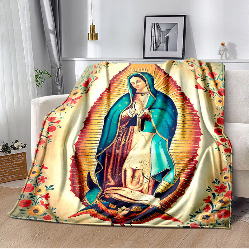 Christianartworkshop Virgin of Guadalupe Religiou Flannel Blanket: Spiritual Comfort for Home - 264x228cm - E - image 5