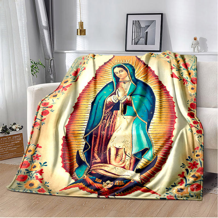 Christianartworkshop Virgin of Guadalupe Religiou Flannel Blanket: Spiritual Comfort for Home - 264x228cm - E - image 5