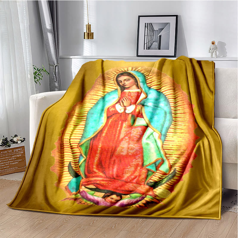 Christianartworkshop Virgin of Guadalupe Religiou Flannel Blanket: Spiritual Comfort for Home - 264x228cm - F - image 6
