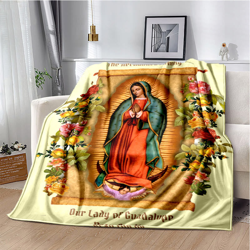 Christianartworkshop Virgin of Guadalupe Religiou Flannel Blanket: Spiritual Comfort for Home - 264x228cm - H - image 8