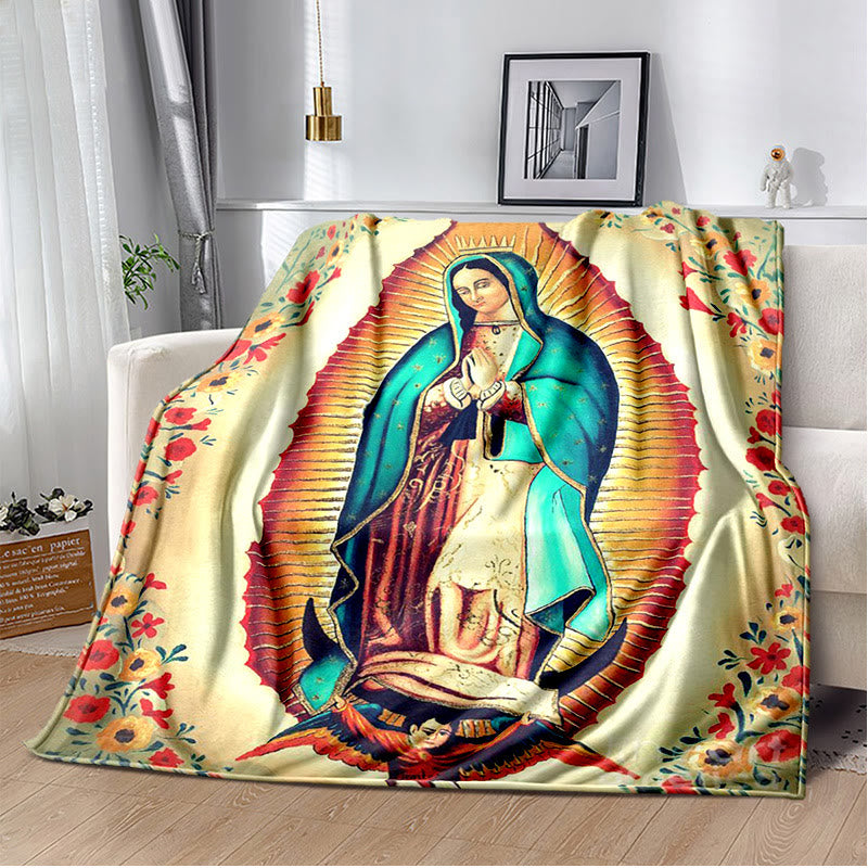 Christianartworkshop Virgin of Guadalupe Religiou Flannel Blanket: Spiritual Comfort for Home - 264x228cm - J - image 10