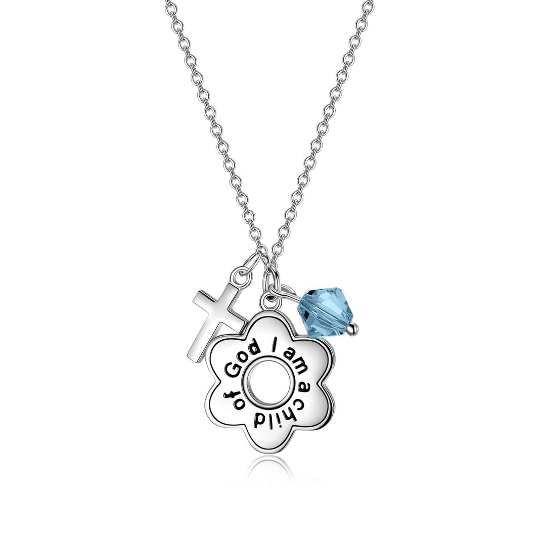 Christianartworkshop Child of God Birthstone Cross Necklace: Faith & Blessings for Every Month - image 7