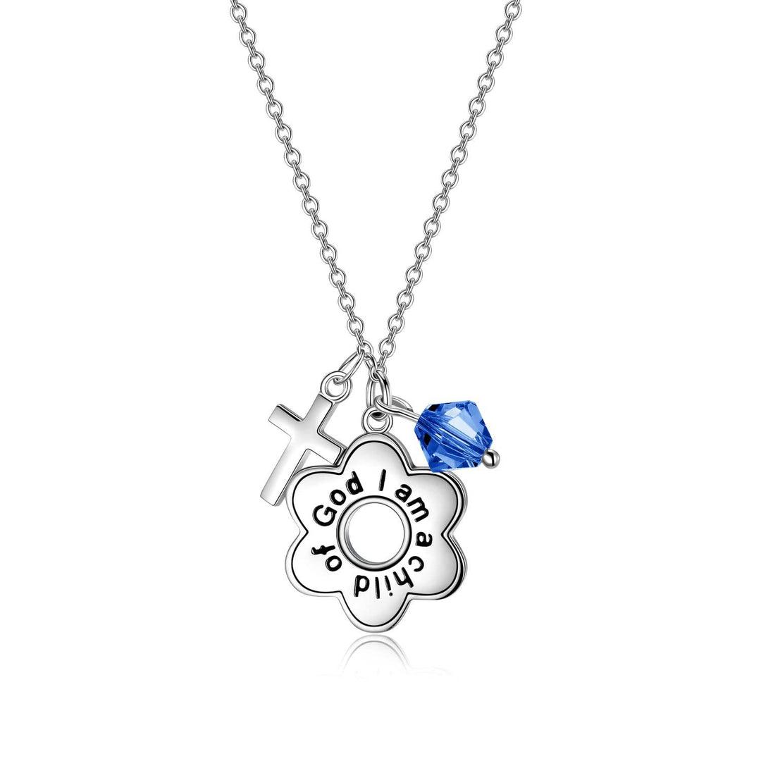 Christianartworkshop Child of God Birthstone Cross Necklace: Faith & Blessings for Every Month - image 14