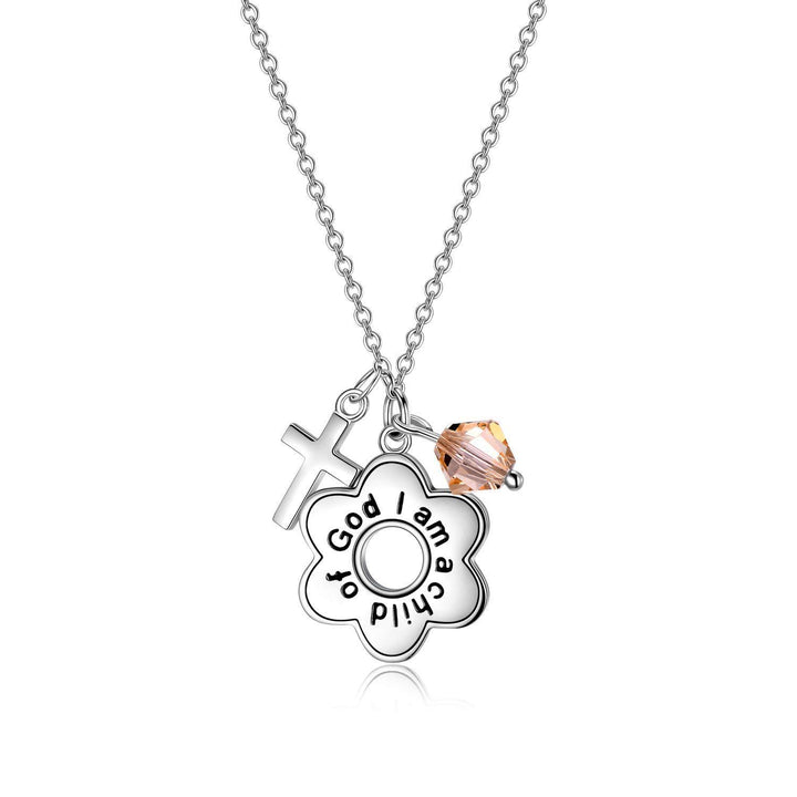 Christianartworkshop Child of God Birthstone Cross Necklace: Faith & Blessings for Every Month - December - image 17