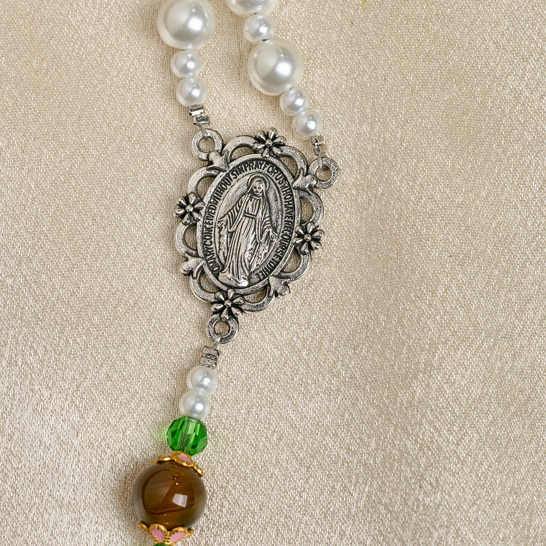 FREE Today: Floral Grace Our Lady Rosary with Pink & Purple Beads Accents - image 17