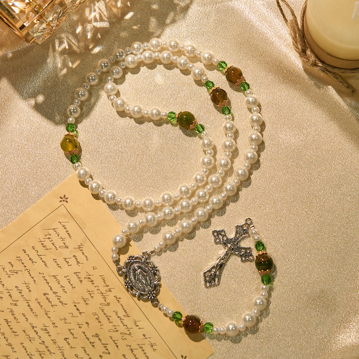 FREE Today: Floral Grace Our Lady Rosary with Pink & Purple Beads Accents - image 12