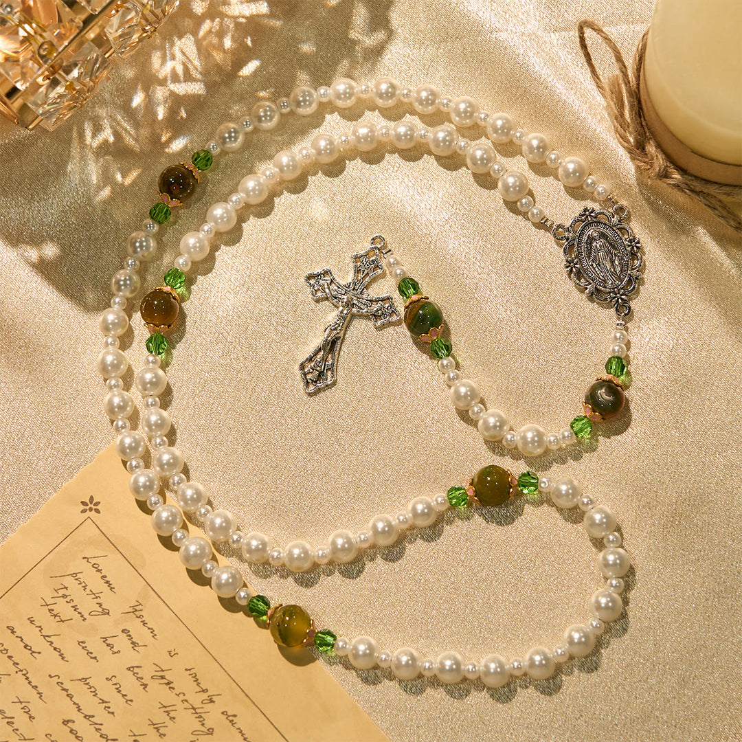 FREE Today: Floral Grace Our Lady Rosary with Pink & Purple Beads Accents - image 13