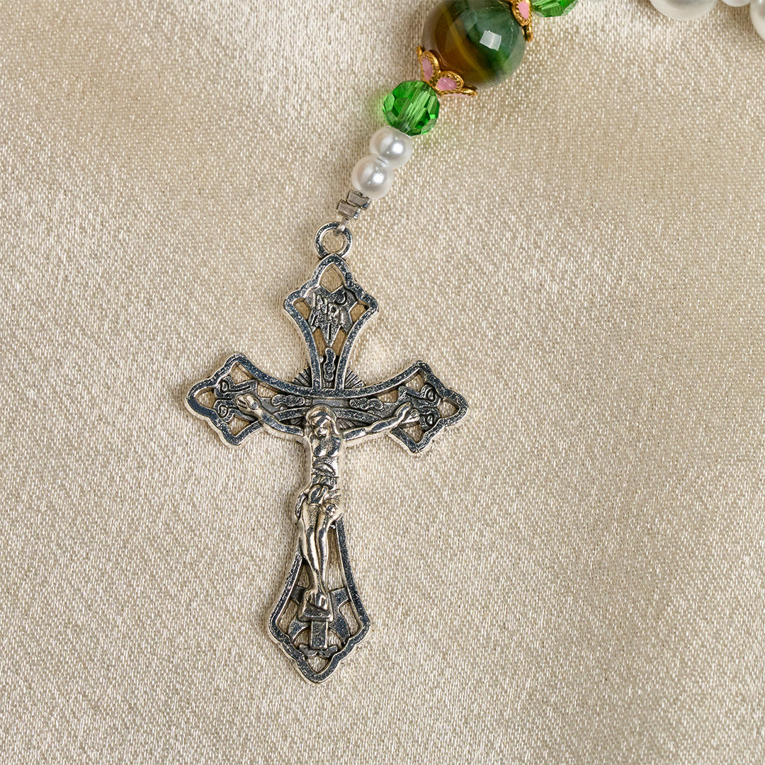 FREE Today: Floral Grace Our Lady Rosary with Pink & Purple Beads Accents - image 16