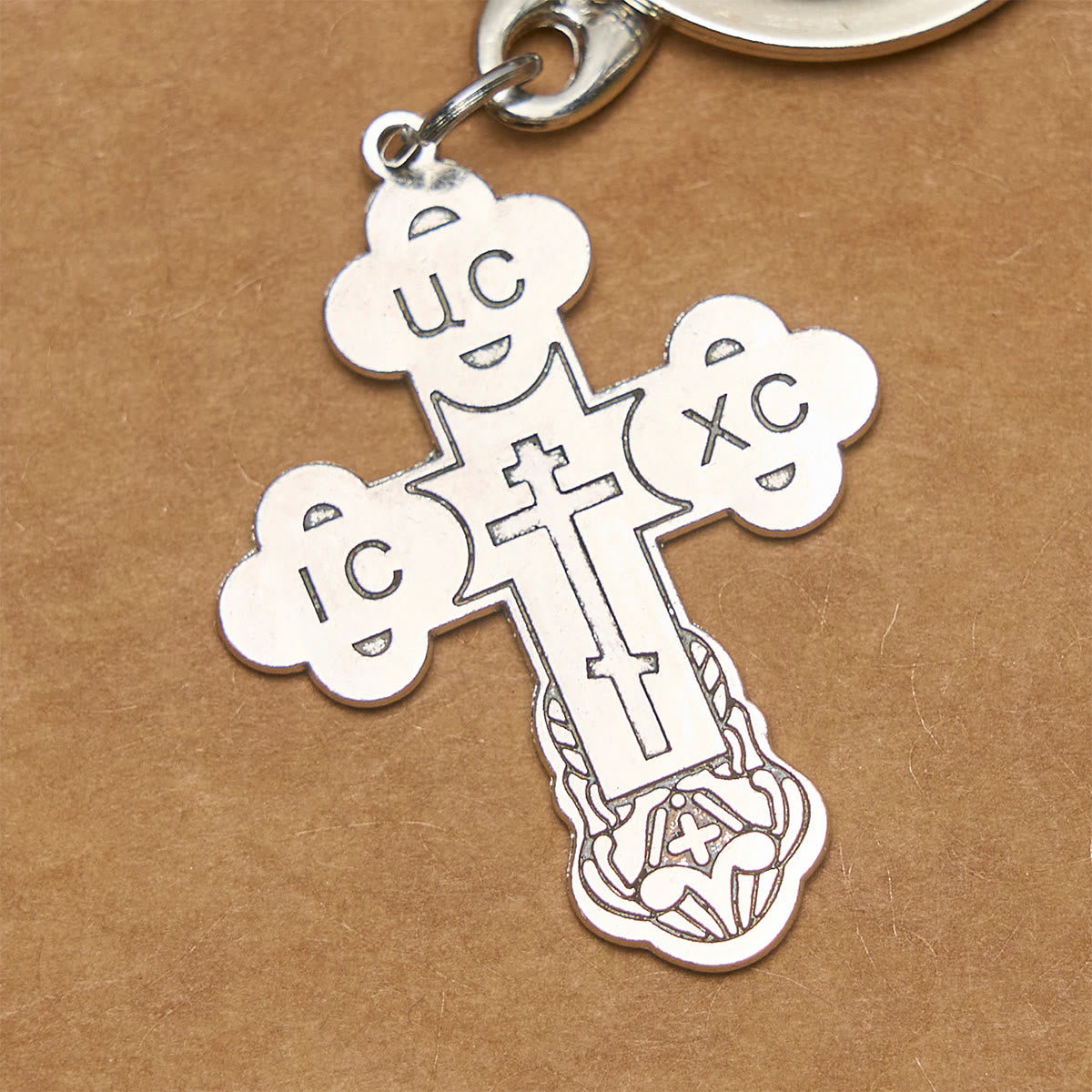 Orthodox Cross Keychain with Sacred Inscriptions for Spiritual