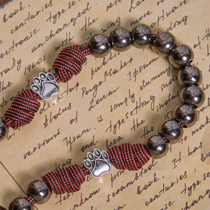 Christianartworkshop Rugged Metallic Beads Rosary with Paw Charms & St. Michael the Archangel - image 7