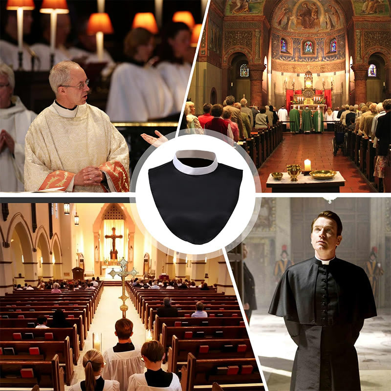 Christianartworkshop Unisex Soft Comfortable Clergy Tab Collar with Insert for Various Activities - image 2