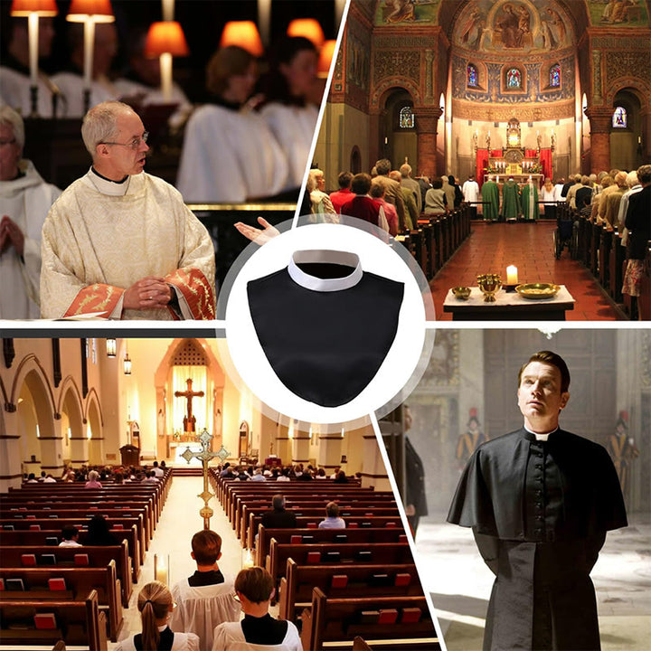 Christianartworkshop Unisex Soft Comfortable Clergy Tab Collar with Insert for Various Activities - image 2