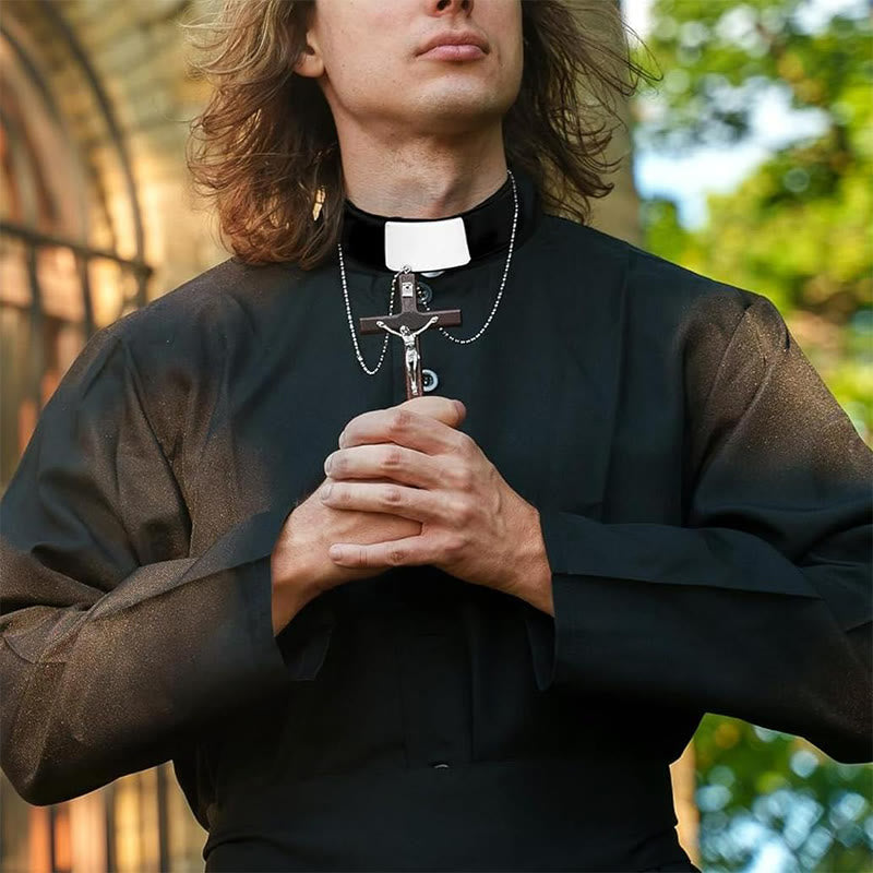 Christianartworkshop Unisex Soft Comfortable Clergy Tab Collar with Insert for Various Activities - Clerical Detachable Collar - image 10