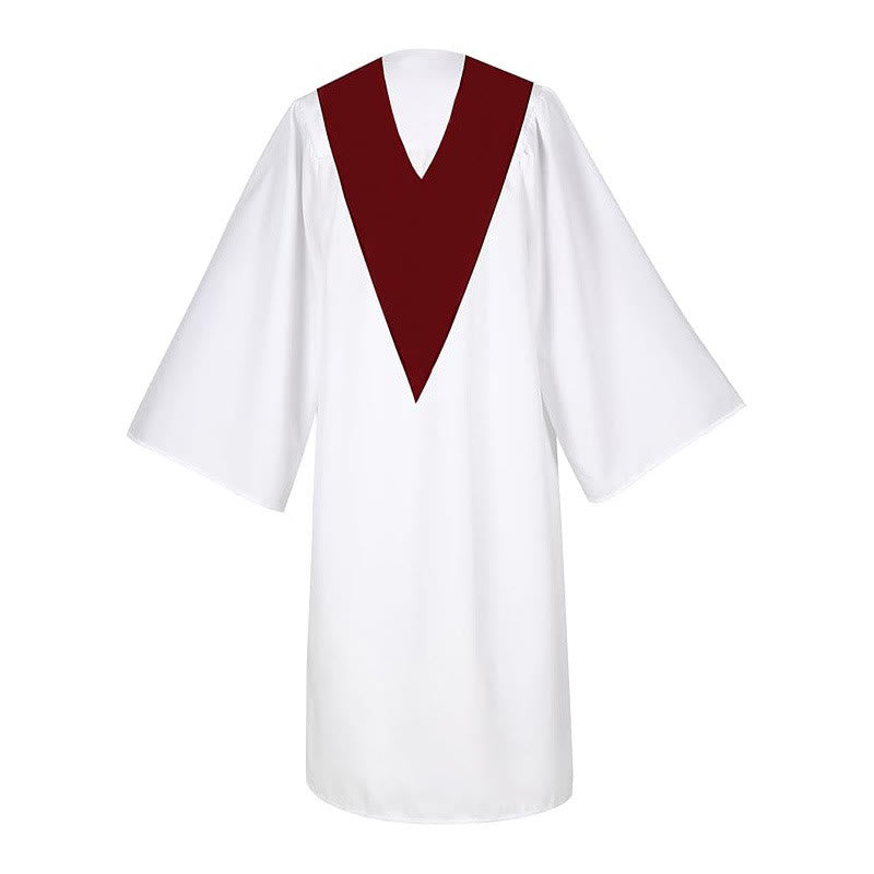 Christianartworkshop Ceremonial Clergy Robe with Wine Red Stole & Embroidered Cross - image 5