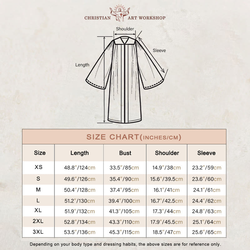Christianartworkshop Multicolor Flared Sleeves Clergy Robe with Cross Motifs & Ritual Aesthetic - image 2