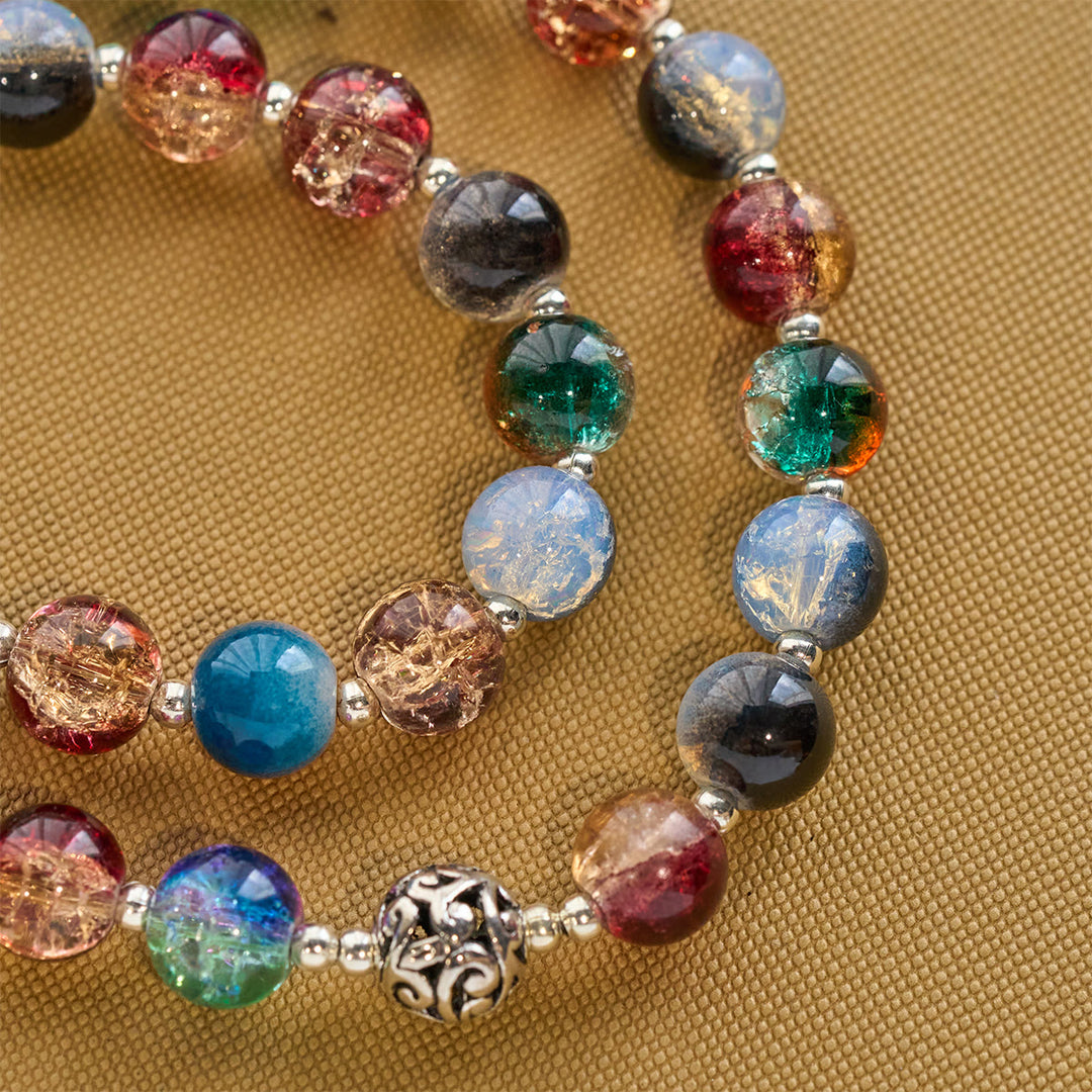 FREE Today: Gradient Multicolor Glass Bead & Brass Crucifix Rosary with Divine Mercy Medal - image 7